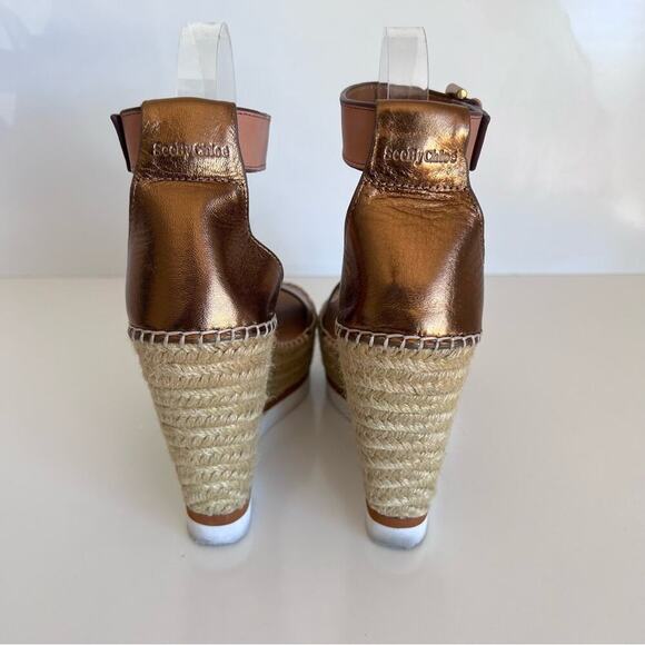 See by Chloe Bronze Glyn Espadrille Sandals - Picture 6 of 14